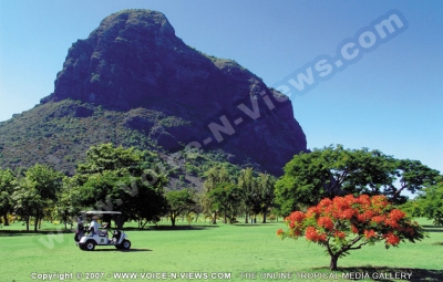 paradis hotel & golf club mauritius golf course and morne mountain view
