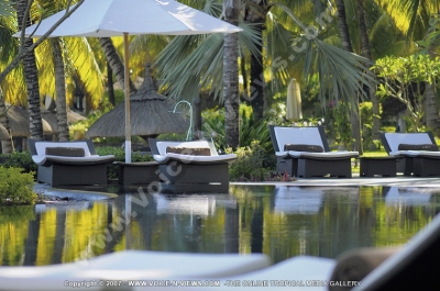 royal palm hotel mauritius sunbed and garden view
