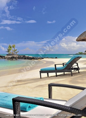 royal palm hotel mauritius sunbed on the beach
