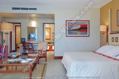 shandrani resort and spa hotel mauritius family apartment bedroom view
