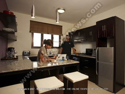 standard studio apartment grand bay mauritius ref 109 modern kitchen fully equipped
