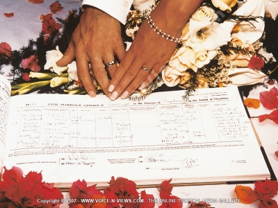 wedding certificate of david poole and helen taylor at maritim hotel mauritius
