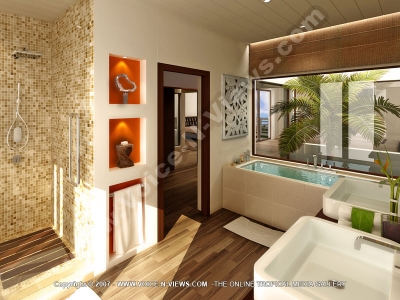 general view of the bathroom of premium villas pereybere mauritius ref 176
